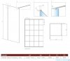 Radaway Modo New Black II 145x200 Factory kabina Walk-in czarny mat/szkło przejrzyste 389145-54-55